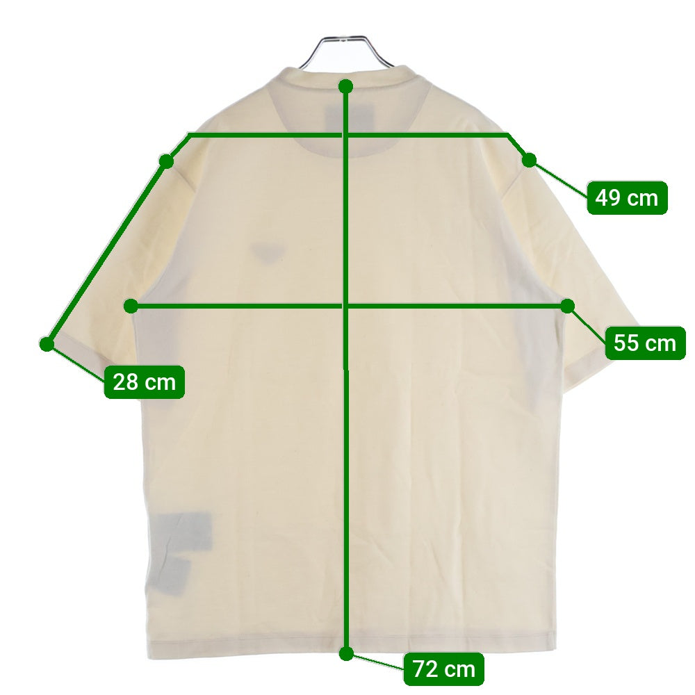 PRADA(プラダ) トライアングルプレート クルーネック半袖Tシャツカットソー オフホワイト UJN861 SWM0 14LK