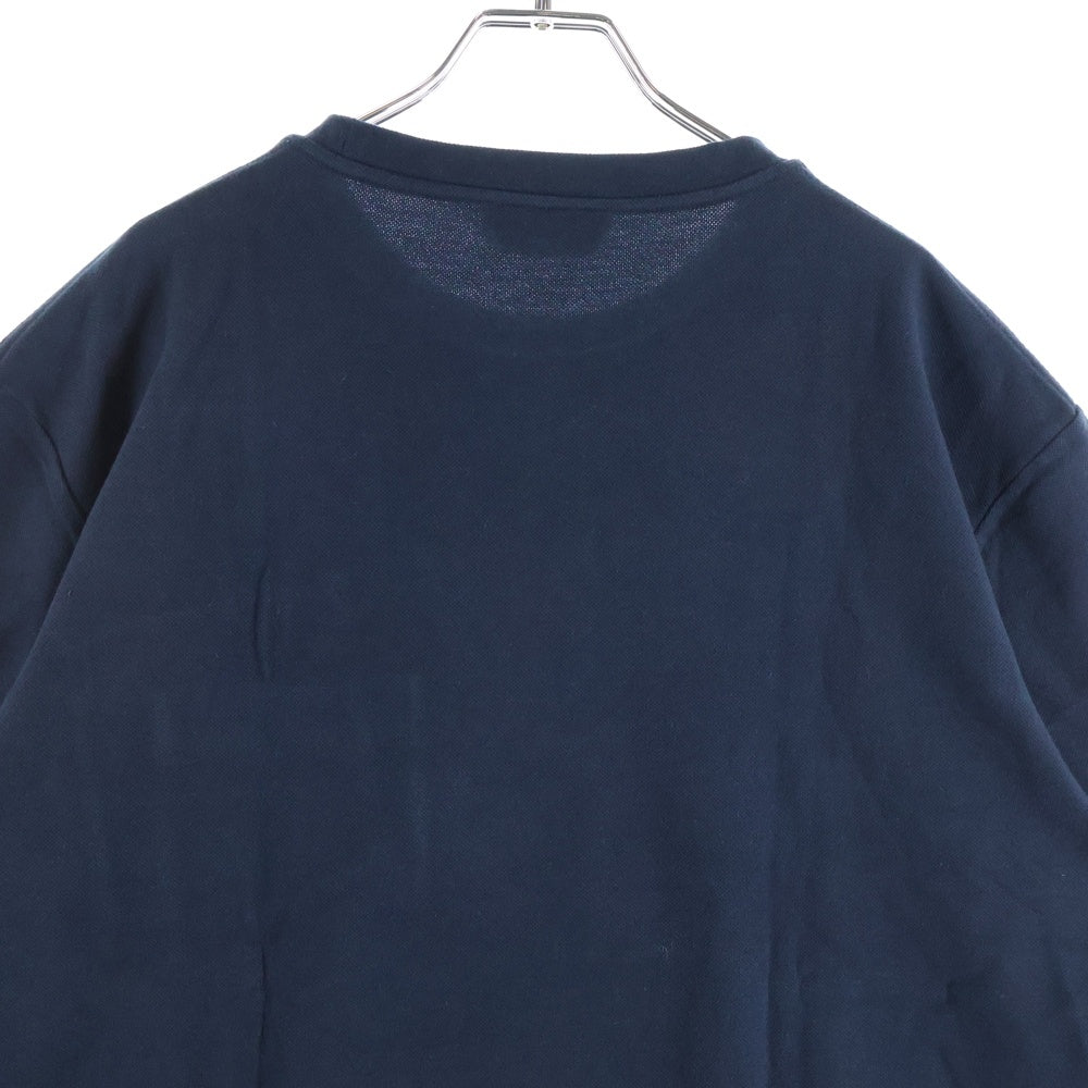 HERMES(エルメス) レザーポケット クルーネック半袖Tシャツカットソー ネイビー