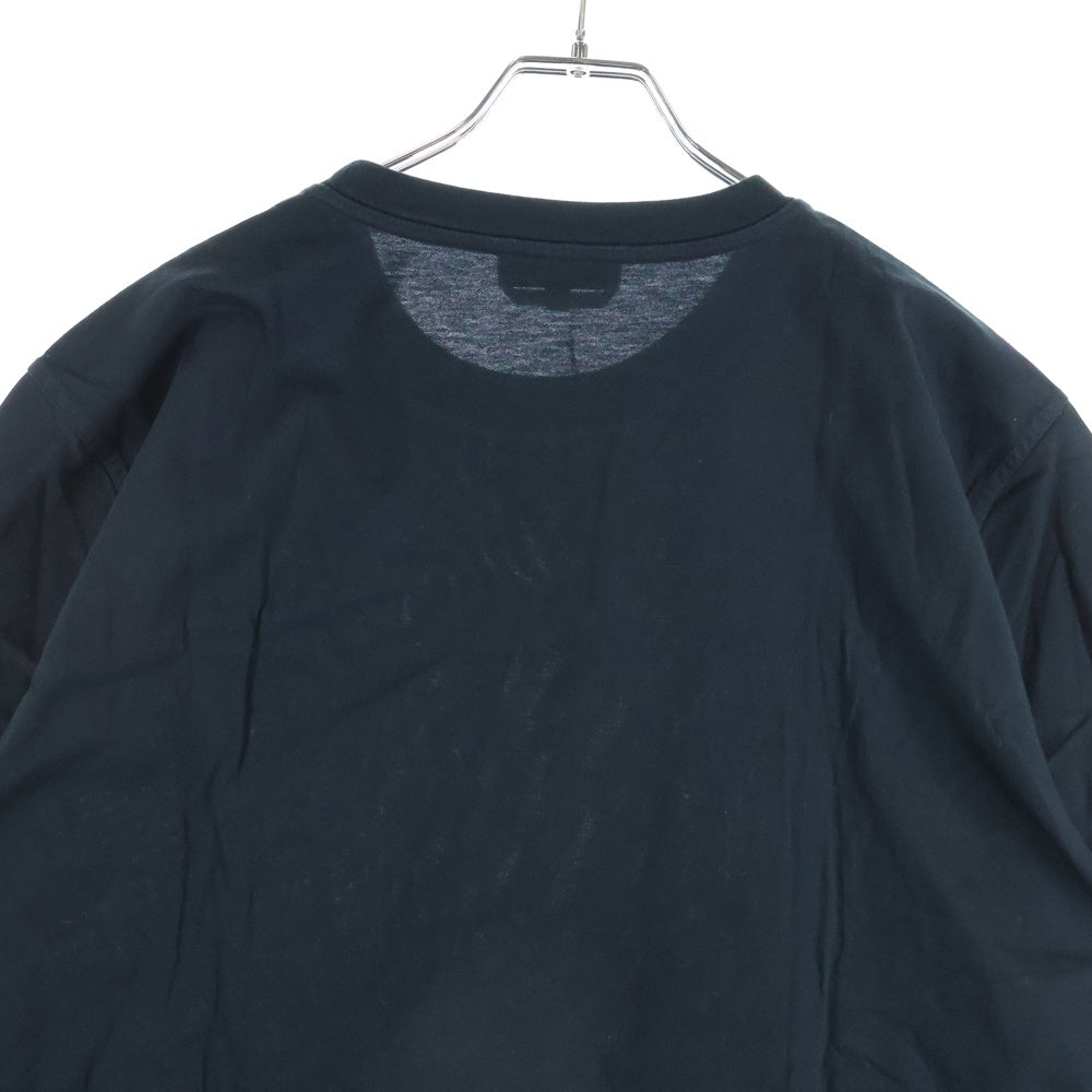 HERMES(エルメス) スーパーH レザーパッチ クルーネック半袖Tシャツカットソー ブラック