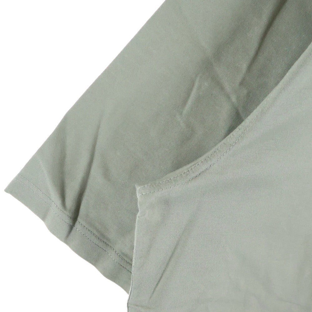 HERMES(エルメス) 24SS レザーパッチ クルーネック半袖Tシャツカットソー カーキ
