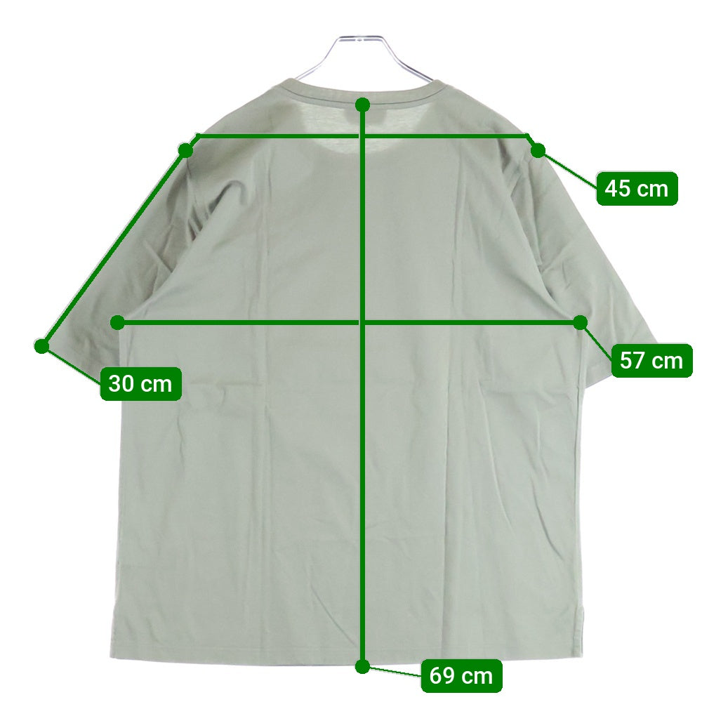 HERMES(エルメス) 24SS レザーパッチ クルーネック半袖Tシャツカットソー カーキ