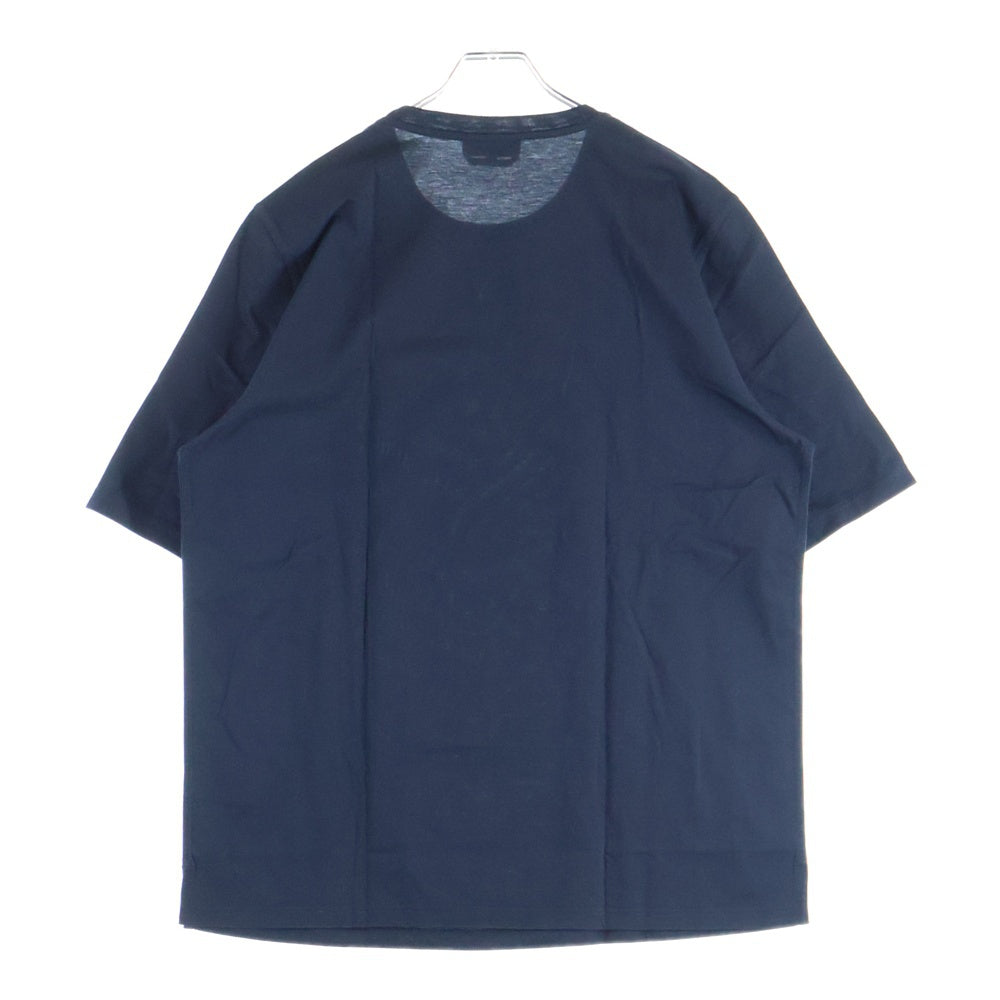 HERMES(エルメス) 24SS レザーパッチ クルーネック半袖Tシャツカットソー ネイビー