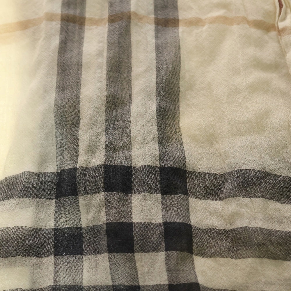 BURBERRY(バーバリー) シルク混 大判ショール ノバチェック ストール 3743233 ベージュ