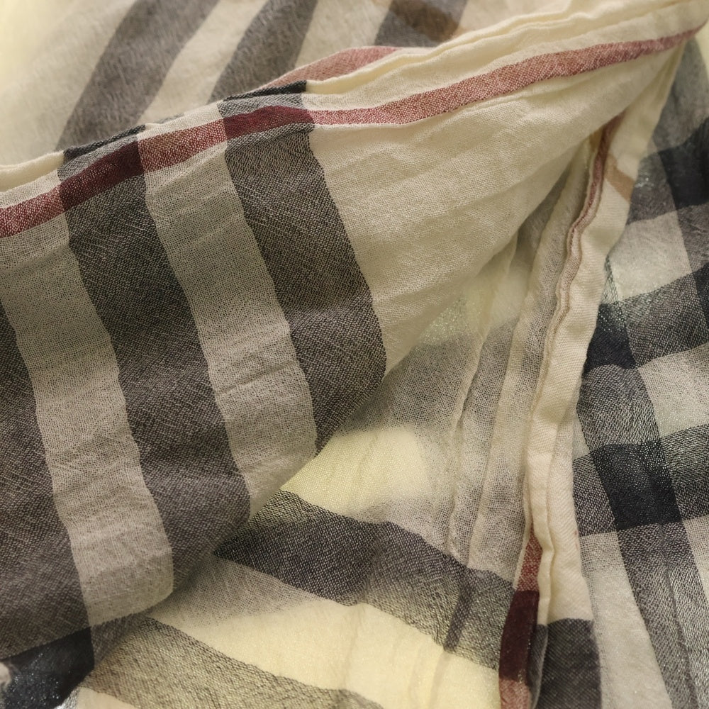 BURBERRY(バーバリー) シルク混 大判ショール ノバチェック ストール 3743233 ベージュ