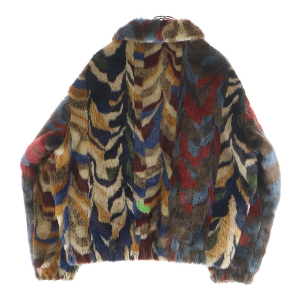 SUPREME(シュプリーム) 22AW Multicolor Faux Fur Bomber Jacket フェイクファー ジップアップ ボンバージャケット マルチ