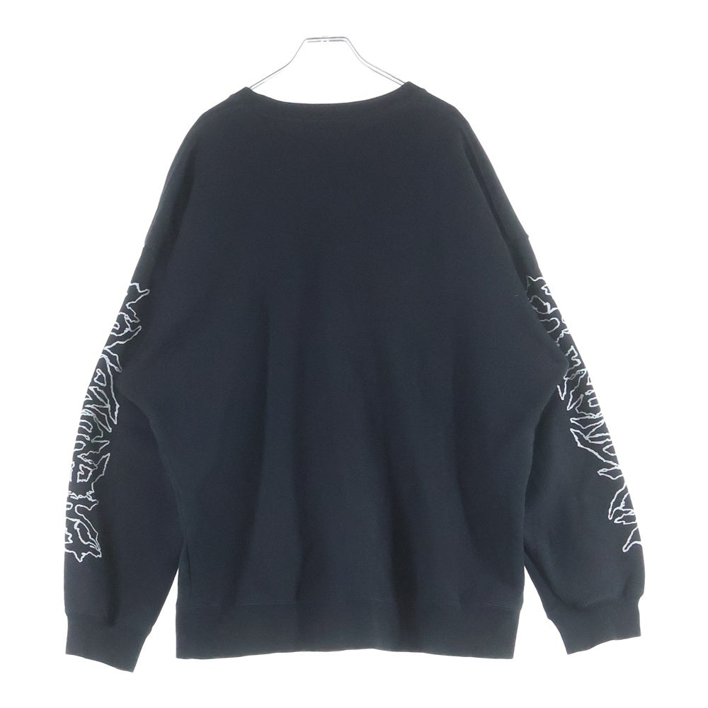 PHENOMENON(フェノメノン) METAL LOGO CREWNECK メタルアームロゴ クルーネックスウェットシャツ 1LLCS22A-019 ブラック