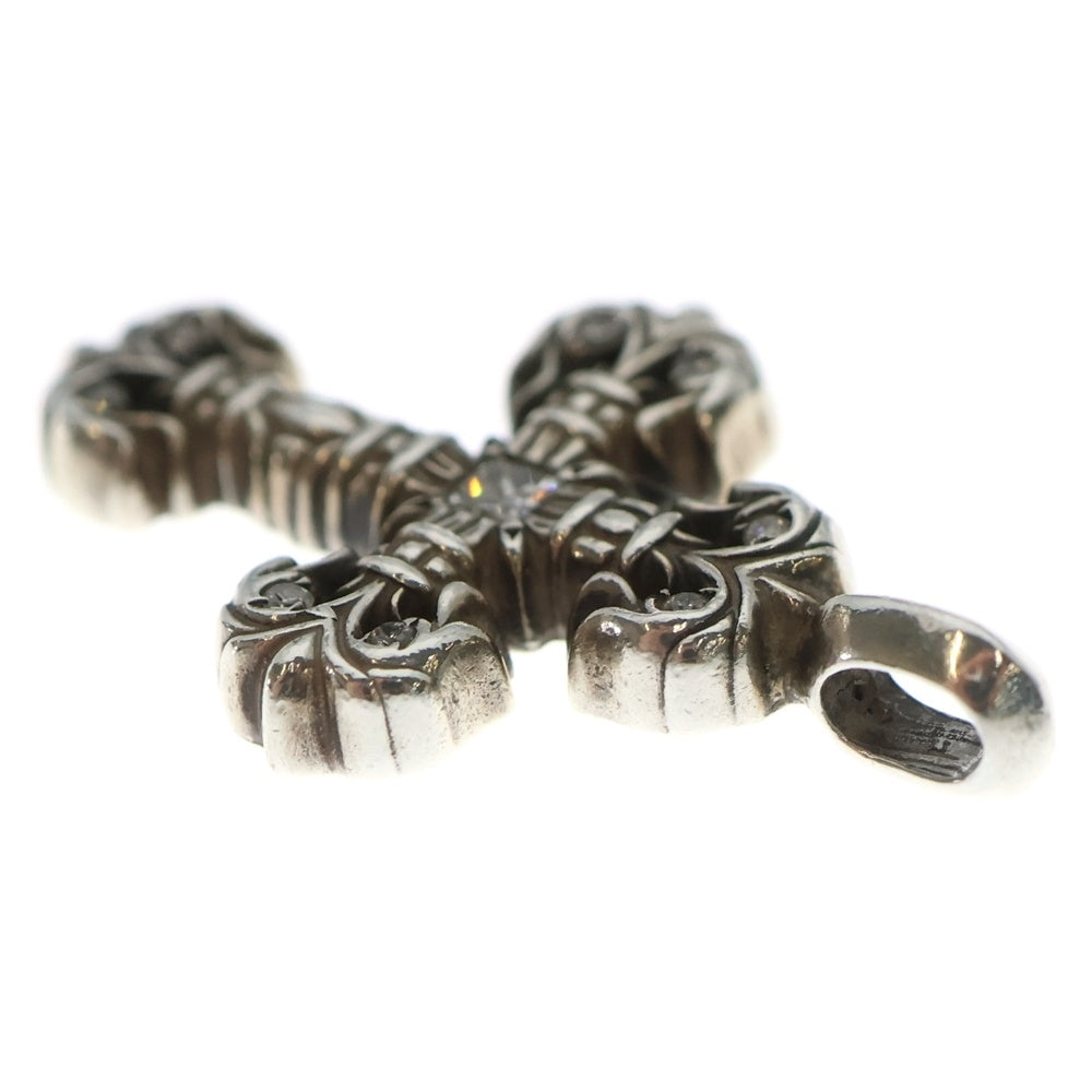 CHROME HEARTS(クロムハーツ) CHARM FILIGREE TINY P DMND タイニーフィリグリー PAVEダイヤ シルバー ネックレストップ
