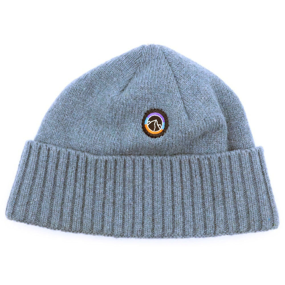 PATAGONIA(パタゴニア) 23AW ワッペンパッチ リサイクルウールナイロン ビーニー ニットキャップ ブルー レディース