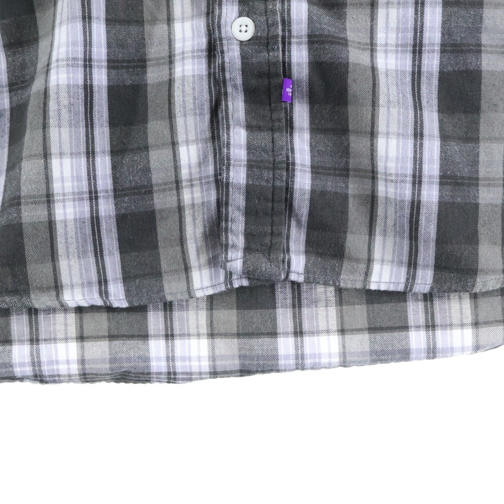 THE NORTH FACE PURPLE LABEL(ノースフェイスパープルレーベル) 25SS Flannel Field Work Shirt フランネルシャツ ブラック/チェック
