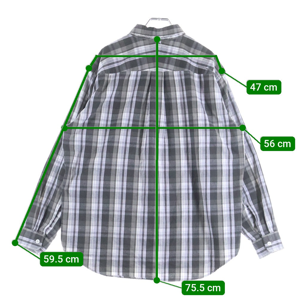 THE NORTH FACE PURPLE LABEL(ノースフェイスパープルレーベル) 25SS Flannel Field Work Shirt フランネルシャツ ブラック/チェック