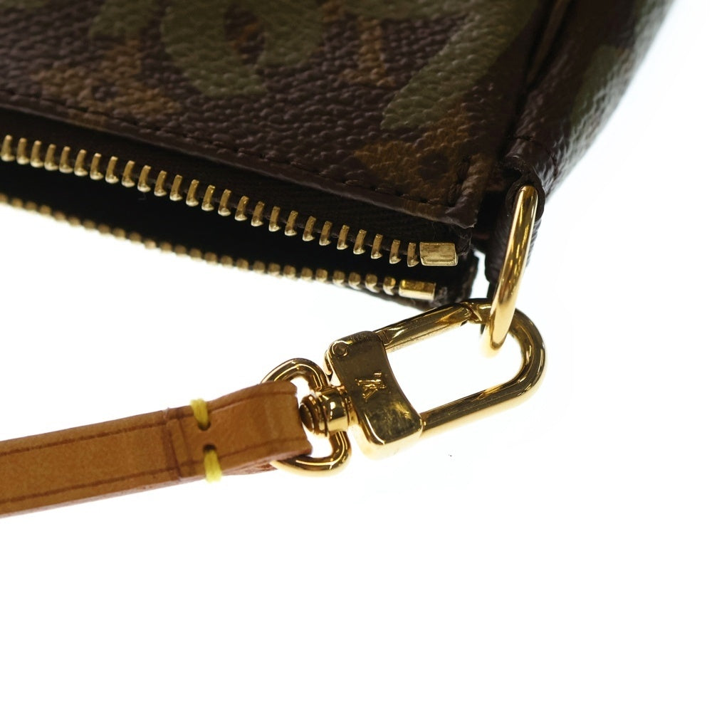 LOUIS VUITTON(ルイヴィトン) モノグラムグラフィティ ポシェットアクセソワール レザーハンドバッグ ワンショルダーバッグ ブラウン/グリーン M92191 レディース