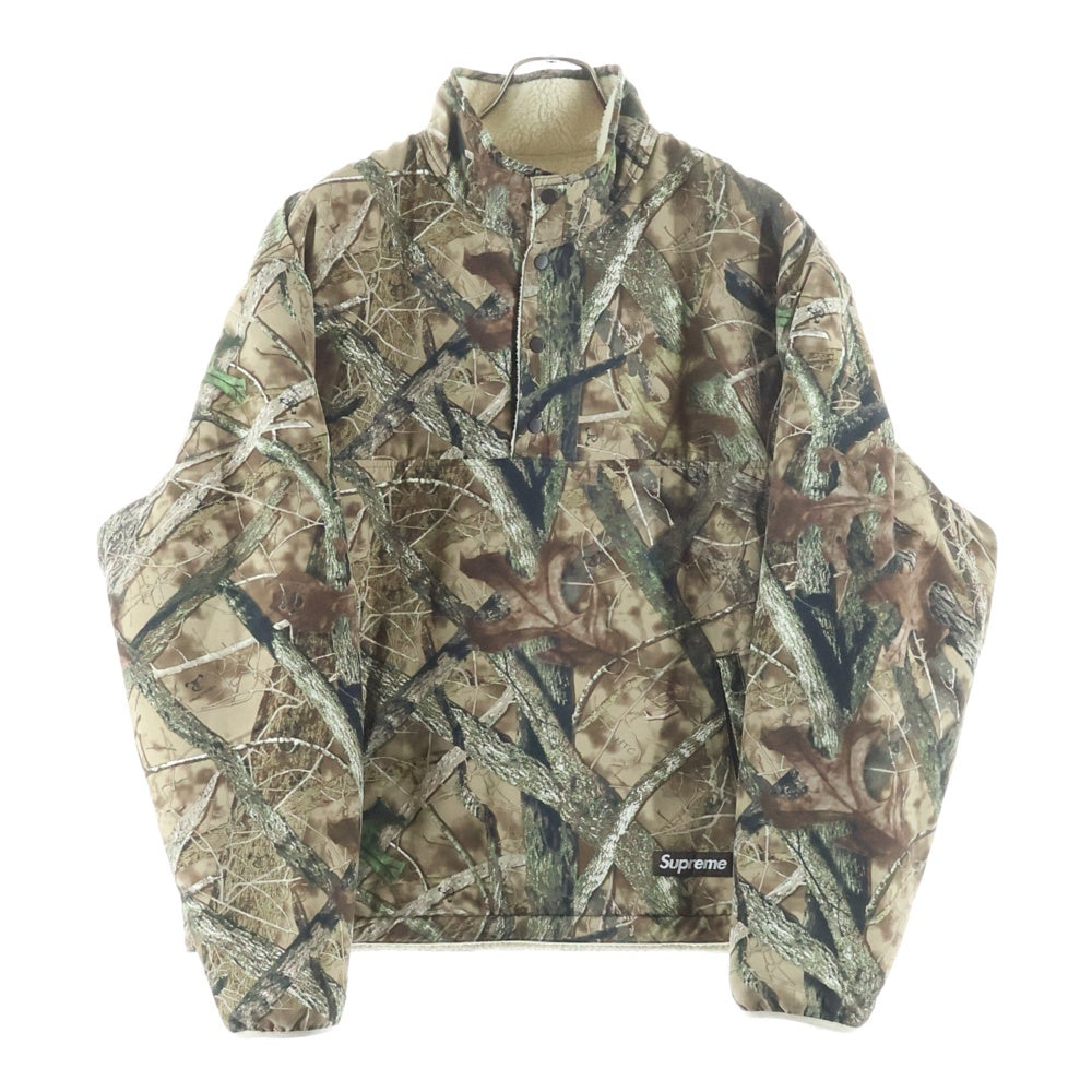 SUPREME(シュプリーム) 24AW Polartec Shearling Reversible Pullover Real Tree フリースジャケット カーキ/カモフラ