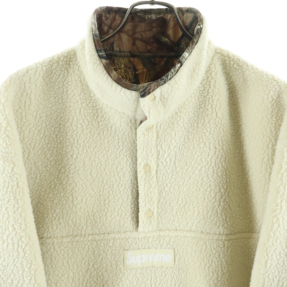 SUPREME(シュプリーム) 24AW Polartec Shearling Reversible Pullover Real Tree フリースジャケット カーキ/カモフラ