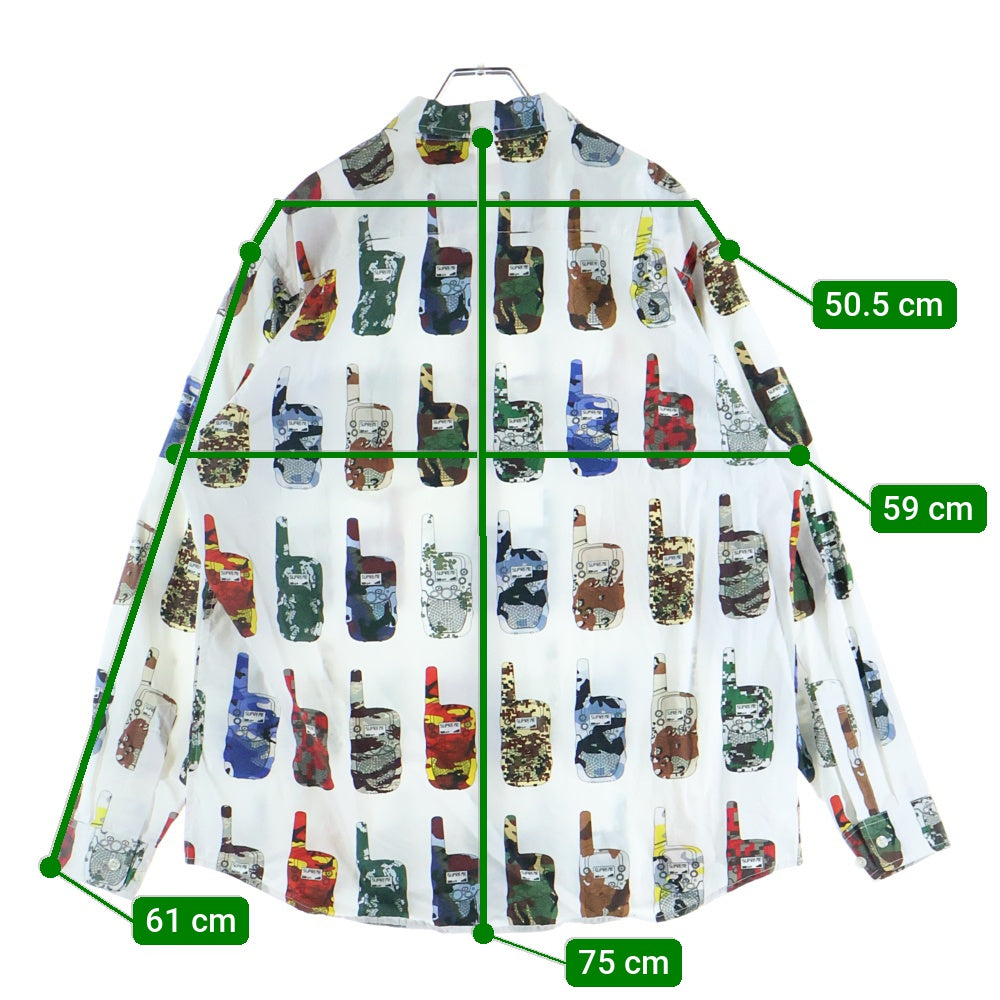 SUPREME(シュプリーム) 23AW Walkie Talkie Shirt ウォッキートーキーシャツ 長袖シャツ ホワイト