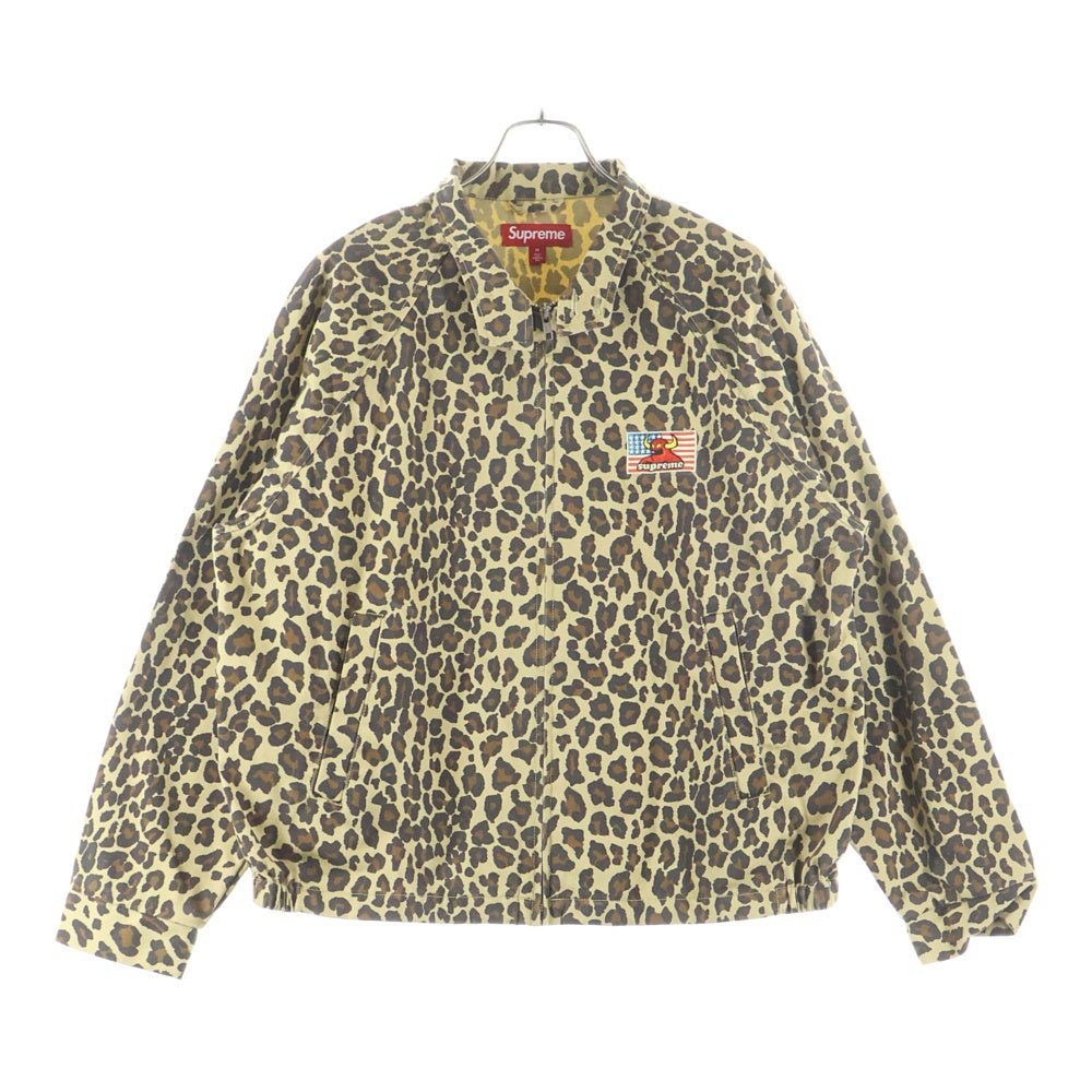 SUPREME(シュプリーム) 24SS Toy Machine Harrington Jacket 胸ロゴ トイマシーン ハリントンジャケット レオパード ベージュ