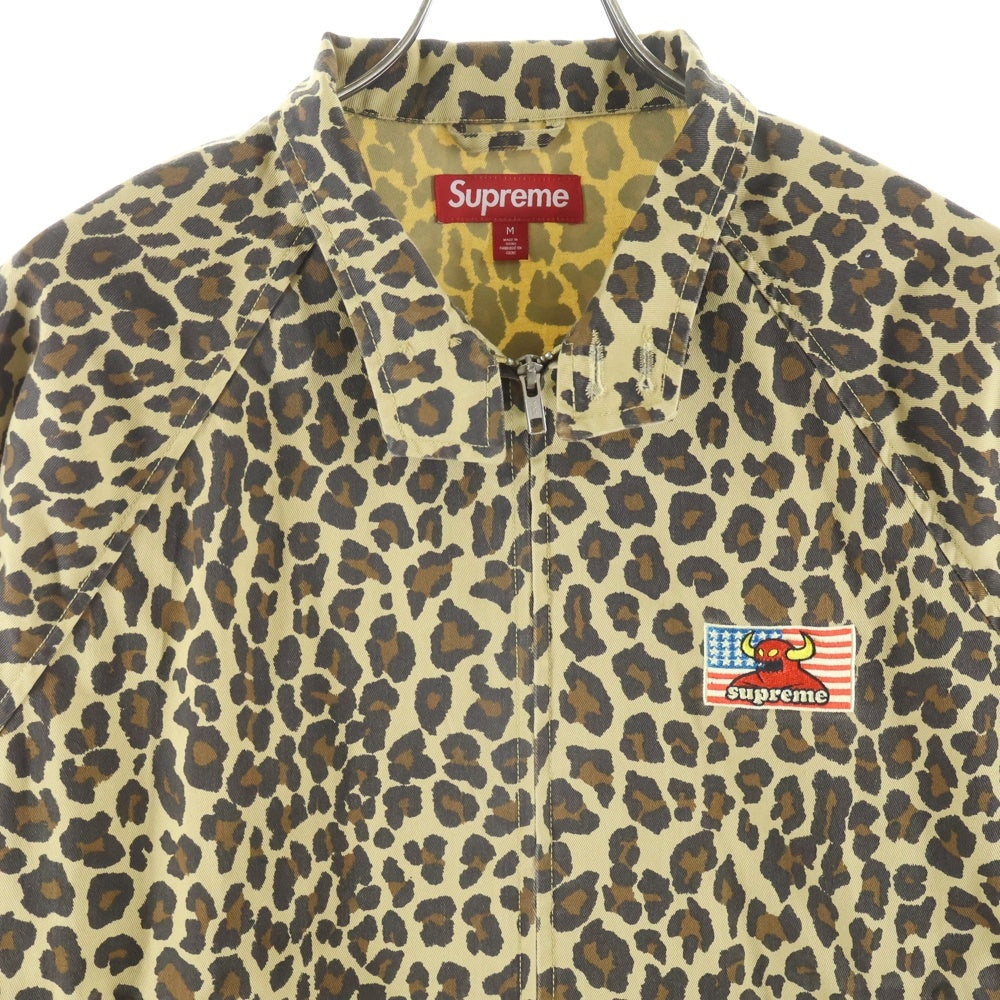 SUPREME(シュプリーム) 24SS Toy Machine Harrington Jacket 胸ロゴ トイマシーン ハリントンジャケット レオパード ベージュ