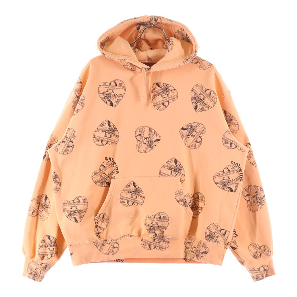 SUPREME(シュプリーム) 24AW Love Cash Hooded Sweatshirt ラブキャッシュ プルオーバーパーカー オレンジ
