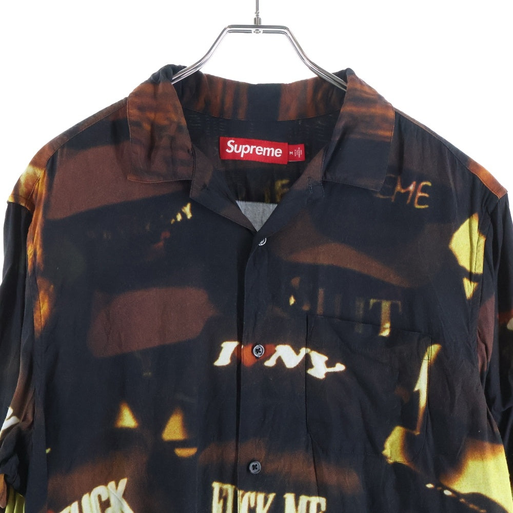SUPREME(シュプリーム) 24AW Canal St. S/S Shirt キャナル レーヨン 半袖シャツ ブラック 総柄
