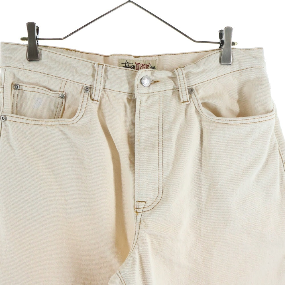 STUSSY(ステューシー) 24SS CLASSIC JEAN DENIM コインポケット Sロゴ クラシックデニムジーンズ 生成り ベージュ