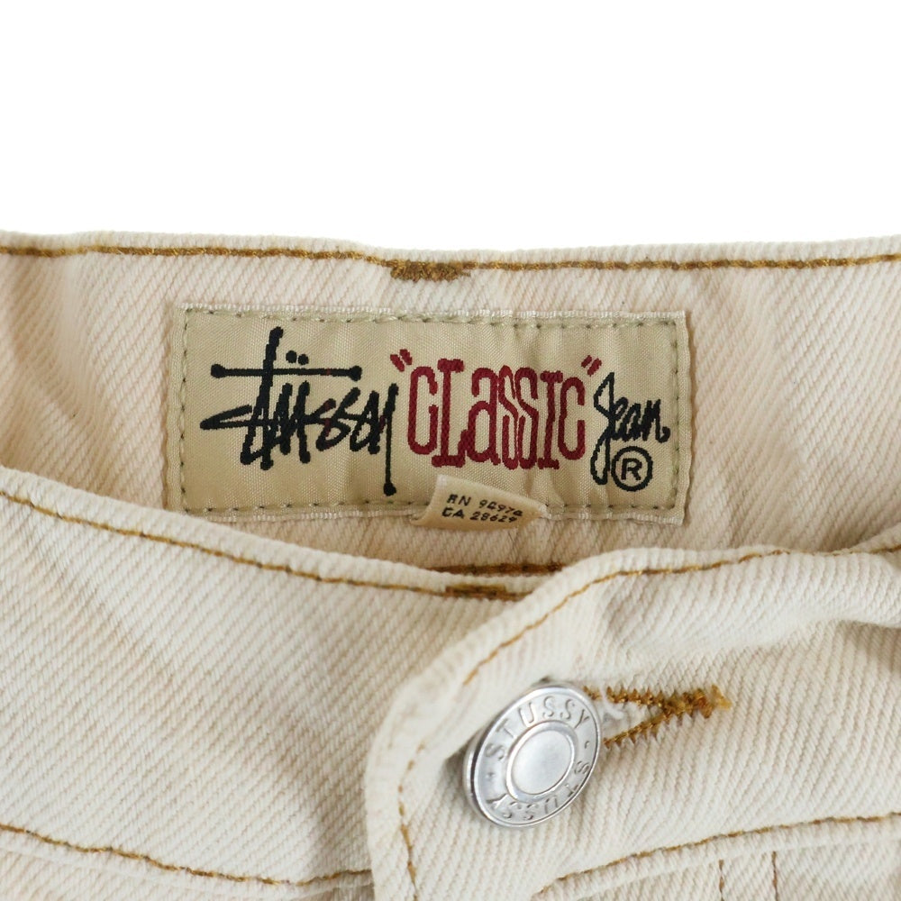 STUSSY(ステューシー) 24SS CLASSIC JEAN DENIM コインポケット Sロゴ クラシックデニムジーンズ 生成り ベージュ