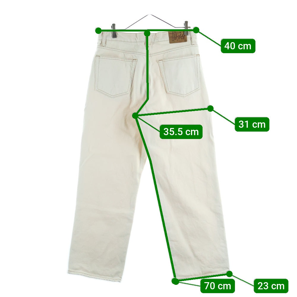 STUSSY(ステューシー) 24SS CLASSIC JEAN DENIM コインポケット Sロゴ クラシックデニムジーンズ 生成り ベージュ