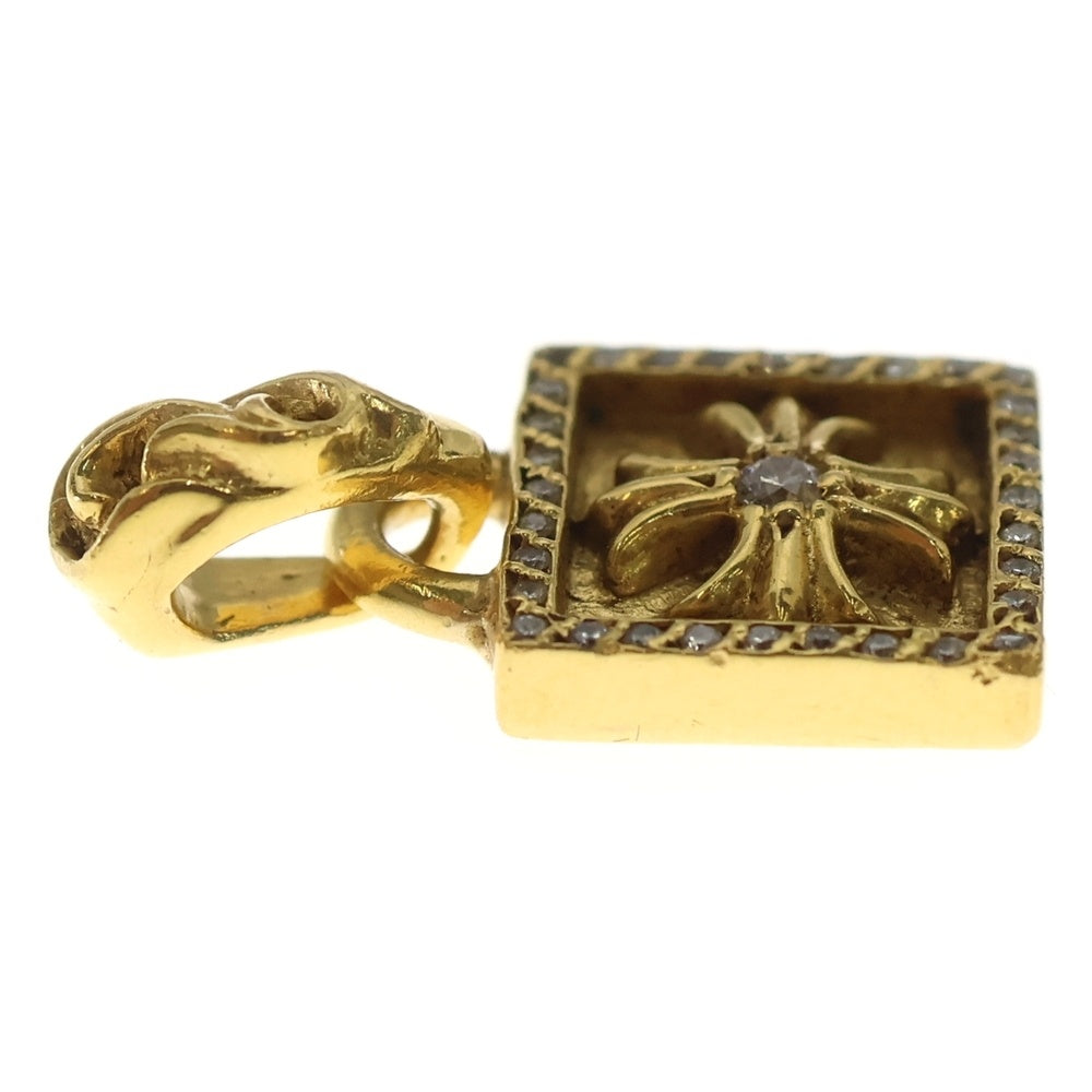 CHROME HEARTS(クロムハーツ) 22K FRAMED CH PLUS P/DIA フレームドCHプラス PAVEダイヤ ペンダントトップ ゴールド BCA048