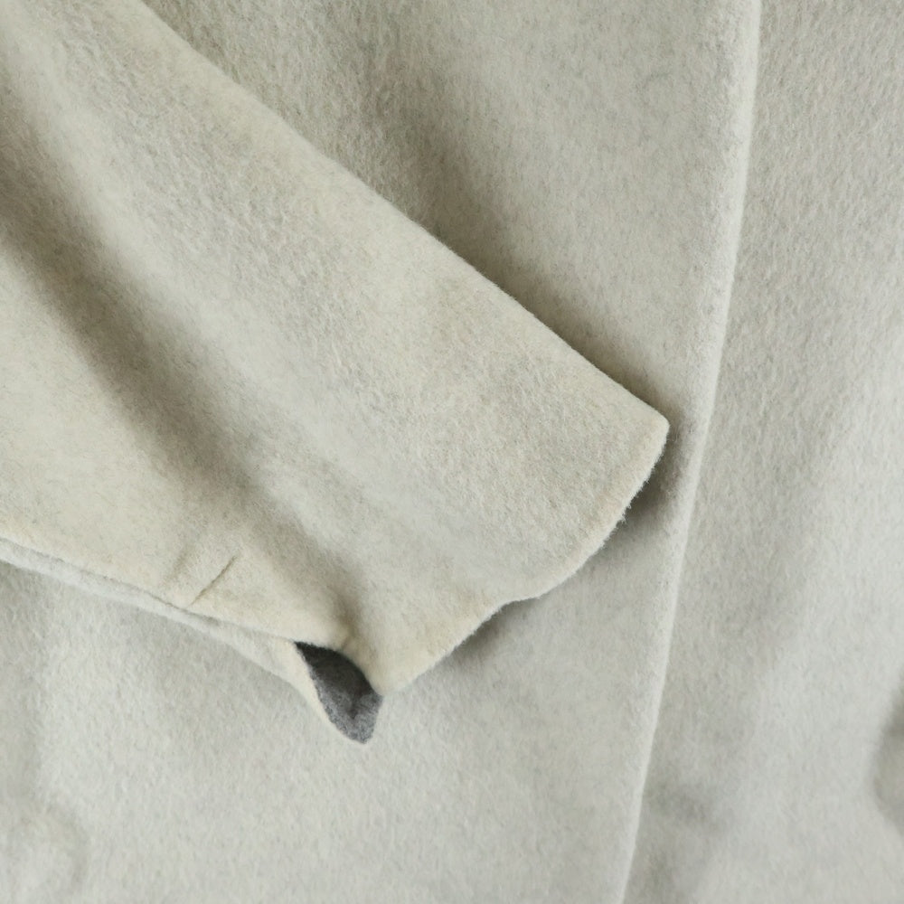 ENFOLD(エンフォルド) 18AW ウールリバー ノーカラーコート ベージュ レディース