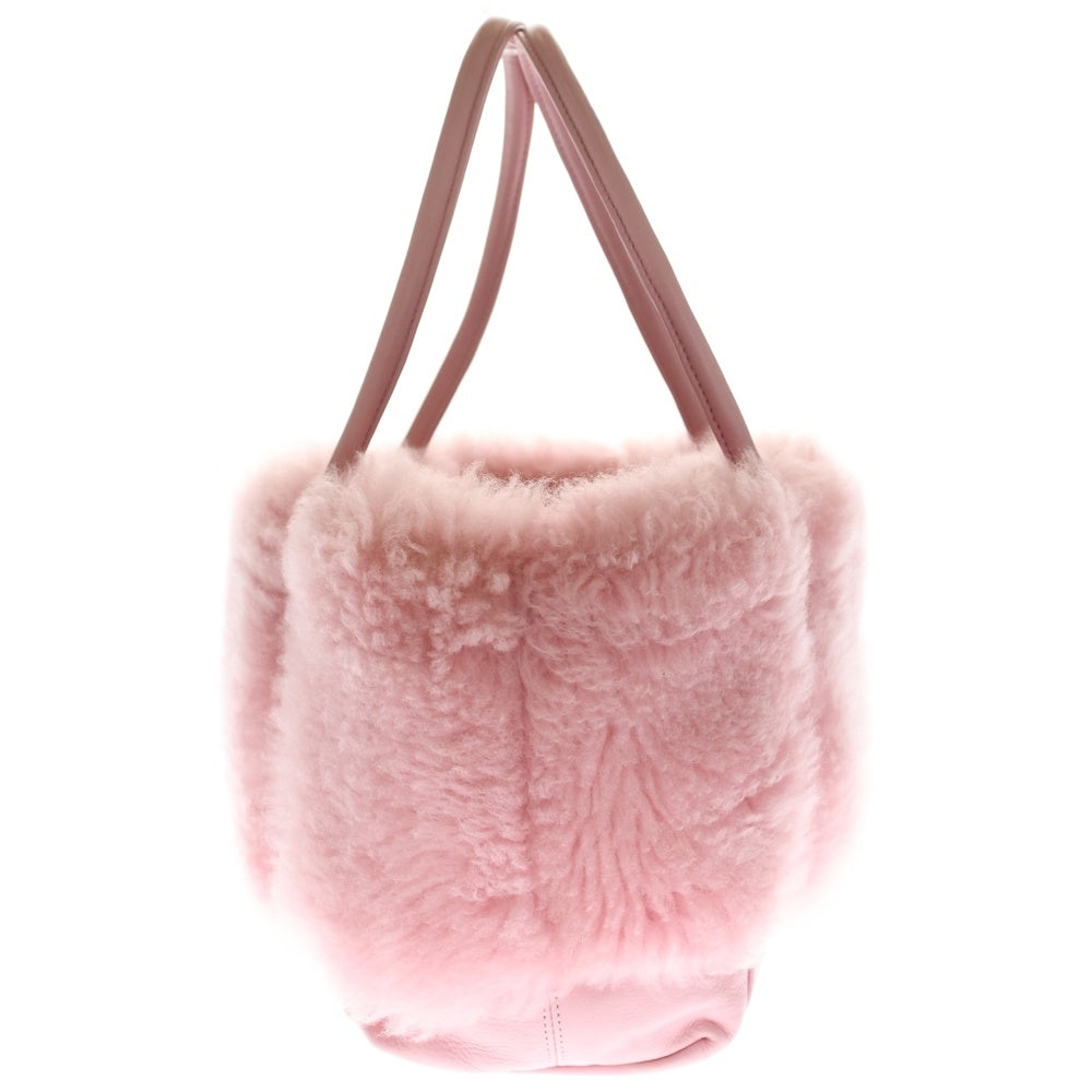 CHROME HEARTS(クロムハーツ) TOTE MINI トートミニ レザームートンハンドバッグ ピンク レディース
