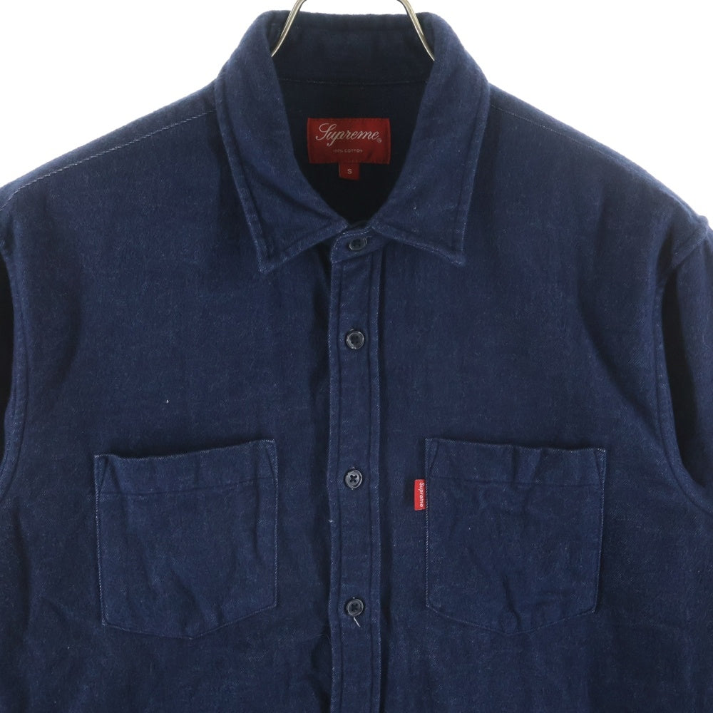 SUPREME(シュプリーム) Chamois Flannel Shirt シャモア 長袖シャツ ブルー