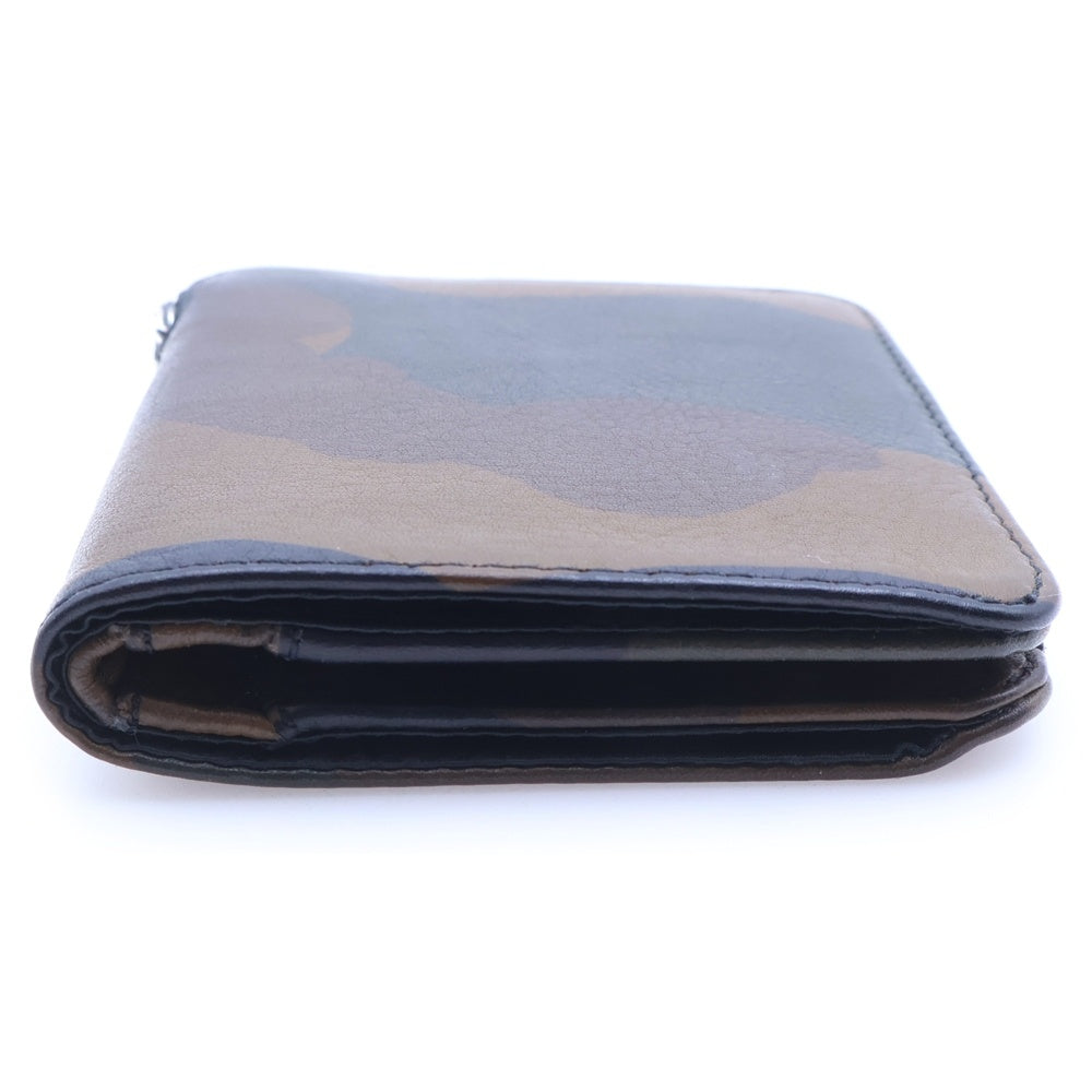 CHROME HEARTS(クロムハーツ) DR DIGIACOMO ディジャコモ カモフラ柄グロメット付き レザーウォレット財布 カーキ