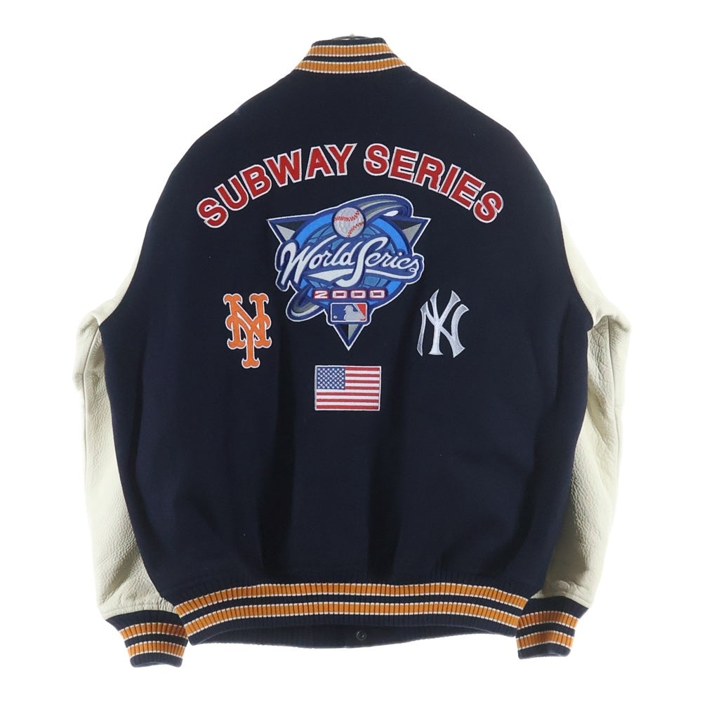 AVIREX(アヴィレックス) ×MLB STADIUM JACKET SUBWAY SERIES スタジアム ジャケット サブウェイシリーズ スタジャン ブラック 783-3252050