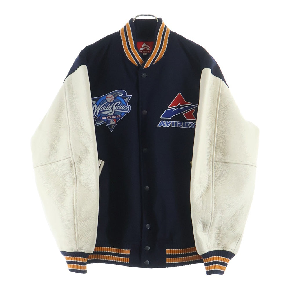 AVIREX(アヴィレックス) ×MLB STADIUM JACKET SUBWAY SERIES スタジアム ジャケット サブウェイシリーズ スタジャン ブラック 783-3252050