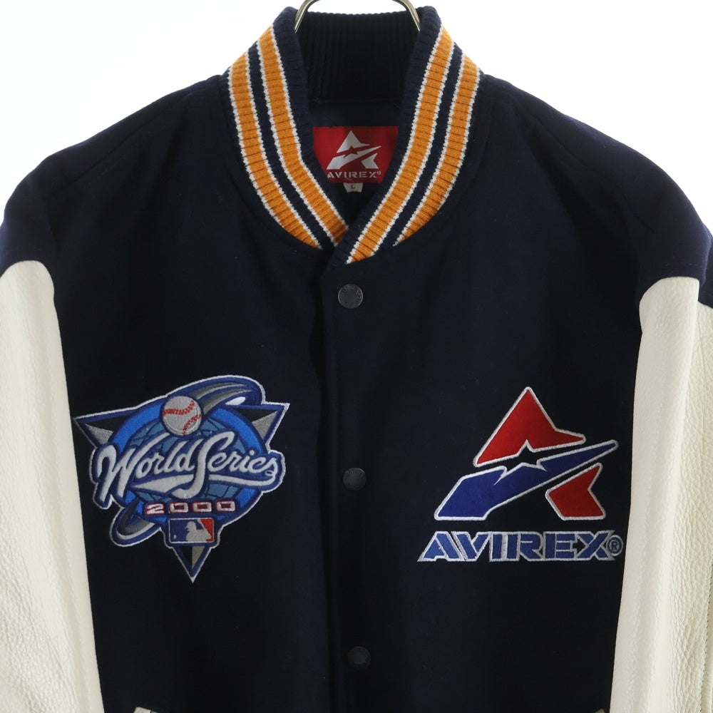 AVIREX(アヴィレックス) ×MLB STADIUM JACKET SUBWAY SERIES スタジアム ジャケット サブウェイシリーズ スタジャン ブラック 783-3252050