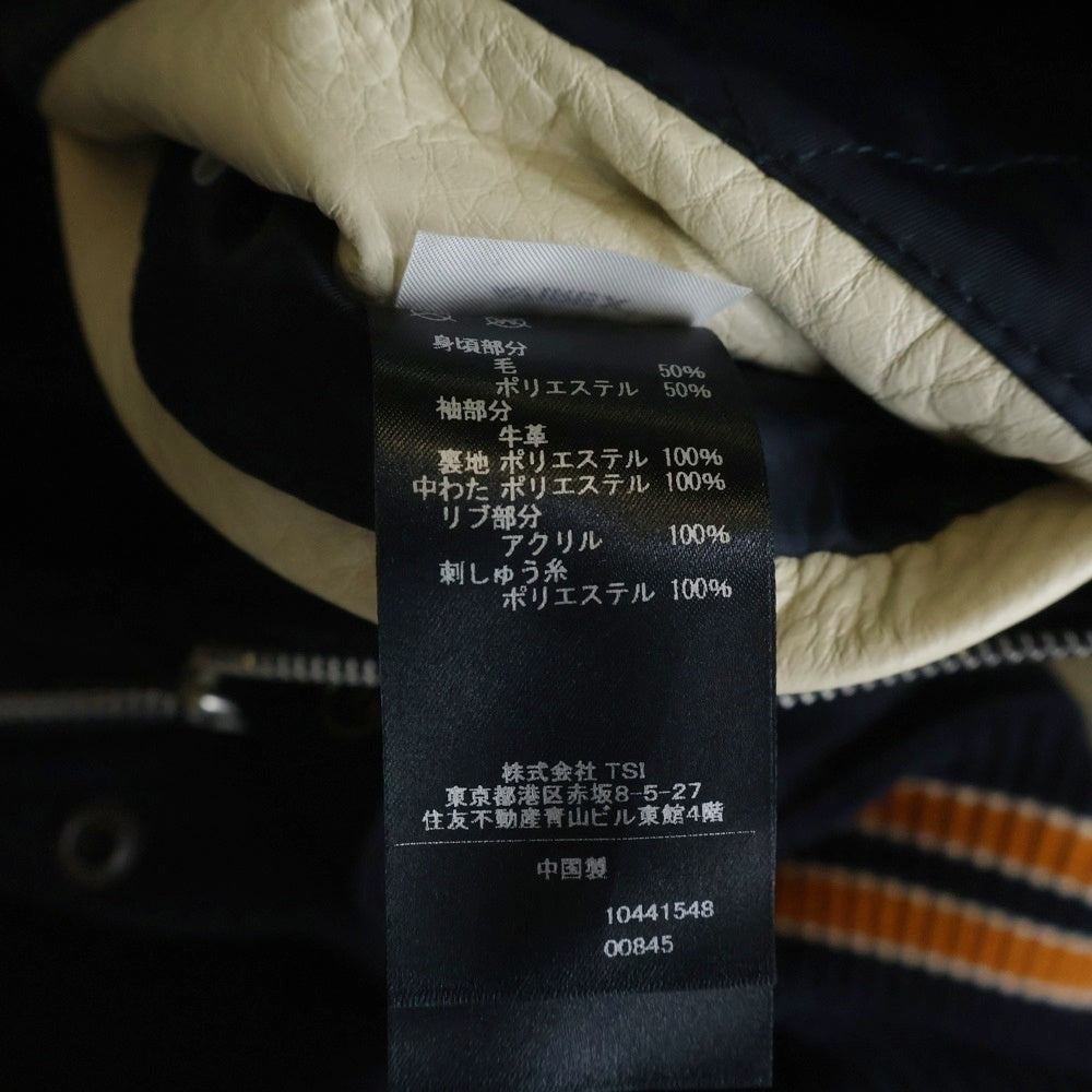 AVIREX(アヴィレックス) ×MLB STADIUM JACKET SUBWAY SERIES スタジアム ジャケット サブウェイシリーズ スタジャン ブラック 783-3252050