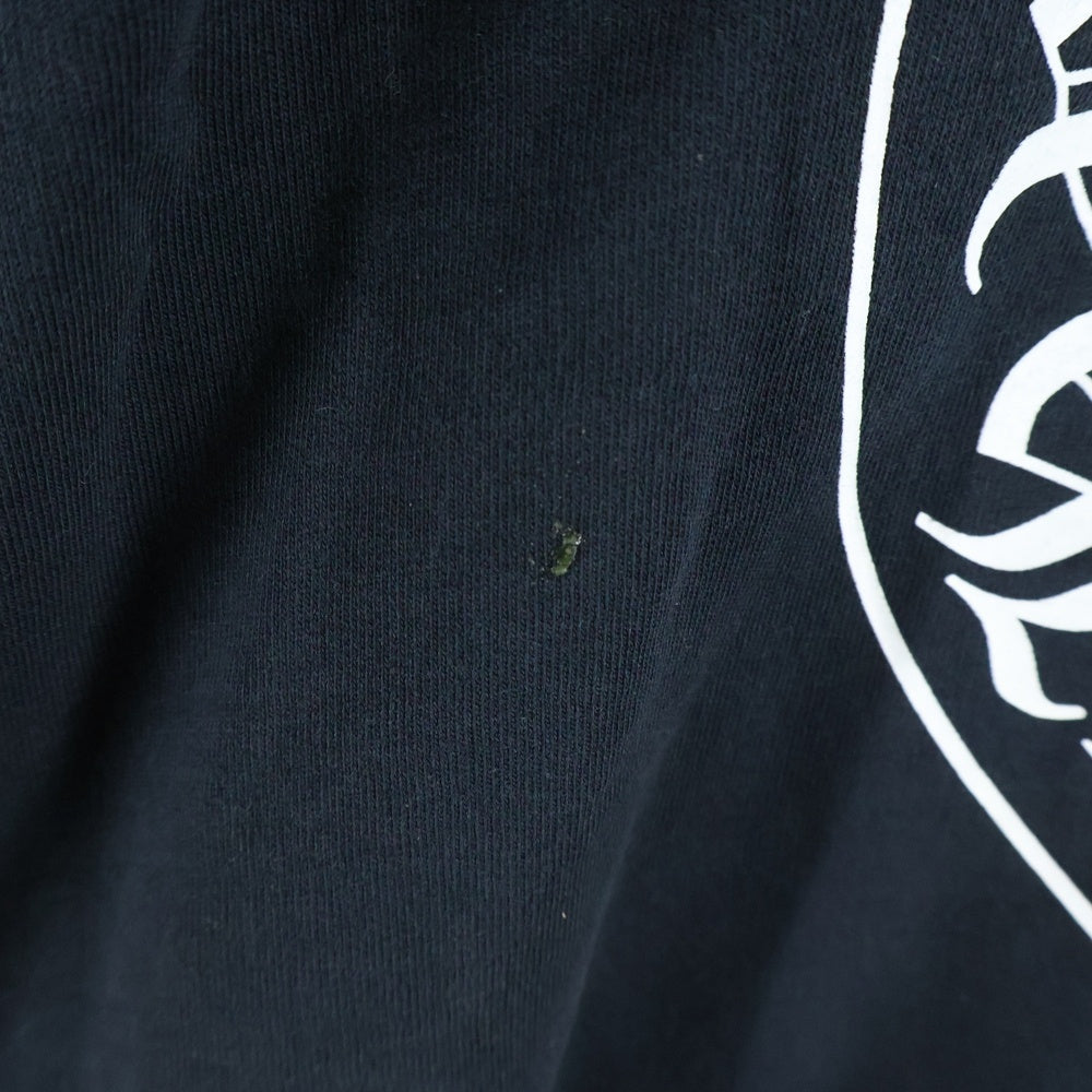 CHROME HEARTS(クロムハーツ) Horseshoe Zip Hoodie 袖フローラル ホースシュープリント ダガージップ ジップアップパーカー ブラック
