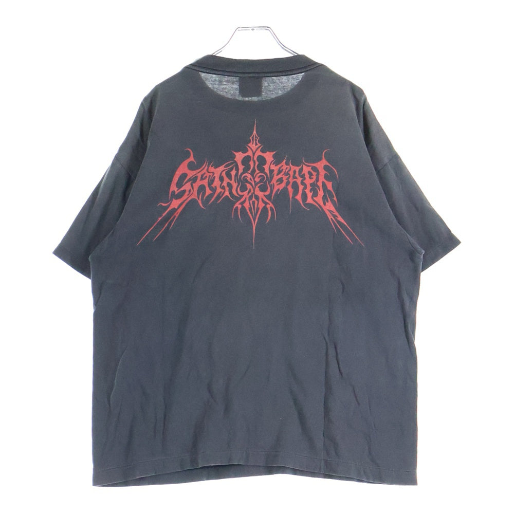SAINT MICHAEL(セントマイケル) ×BAPE_SS TEE フロントプリント クルーネック半袖Tシャツ SM-HR1-0000-C37 ブラック