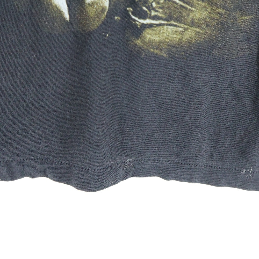 SAINT MICHAEL(セントマイケル) ×BAPE_SS TEE フロントプリント クルーネック半袖Tシャツ SM-HR1-0000-C37 ブラック