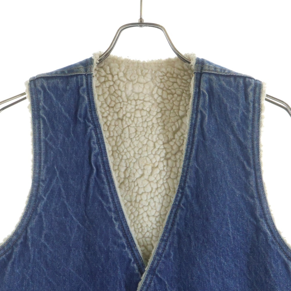 Levi's(リーバイス) 70s-80s 裏ボア ランチベスト オレンジタブ スナップ デニムベスト インディゴ