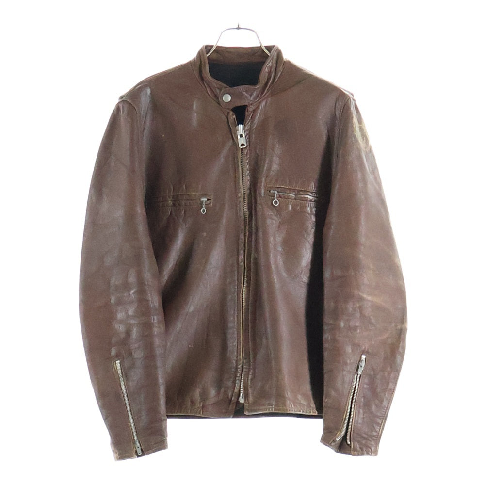 VINTAGE(ヴィンテージ) 60s-70s 涙ジップ TALON SWIFT ZIP シングルライダース ブラウン