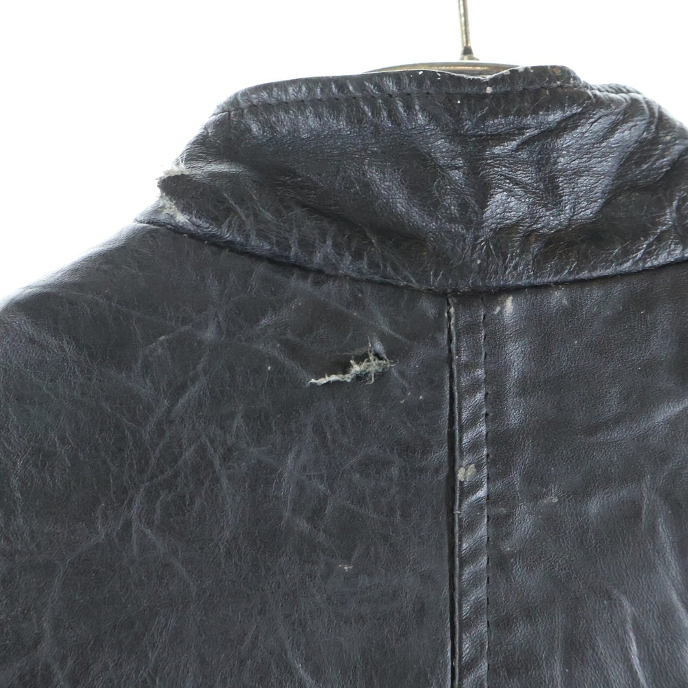 VINTAGE(ヴィンテージ) 60s-70s Excelled SERVAL ZIP 涙ジップ シングルライダースジャケット ブラック
