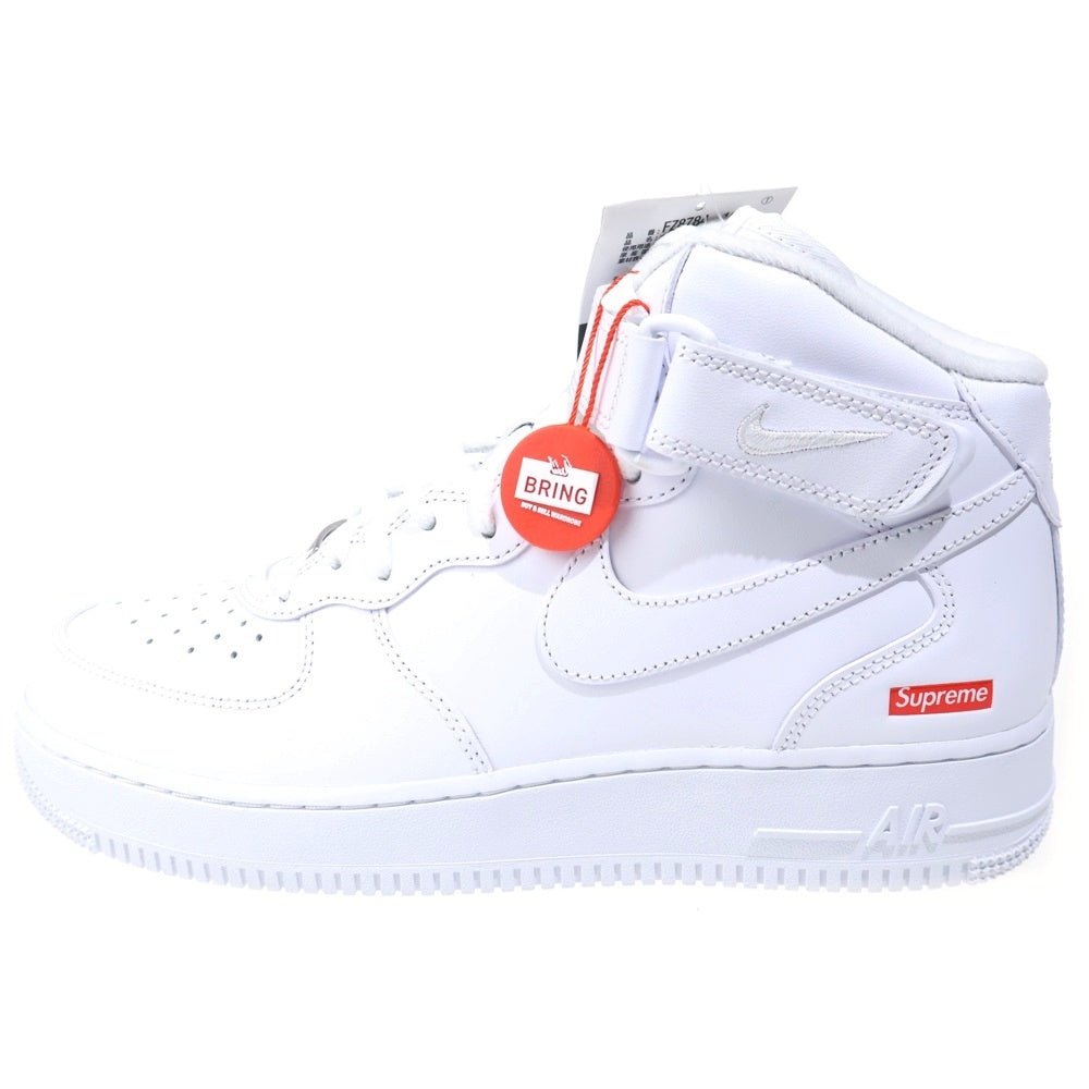 SUPREME(シュプリーム) ×NIKE AIR FORCE 1 MID SP ナイキ エアフォース1ミッドカットスニーカー ホワイト FZ8784-100