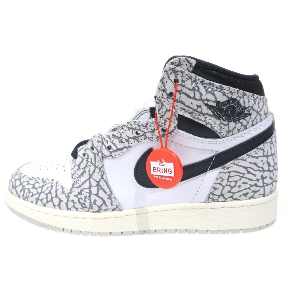 NIKE(ナイキ) GS AIR JORDAN 1 RETRO HIGH OG WHITE CEMENT エアジョーダン1ホワイトセメント ハイカットスニーカー レディース FD1437-052