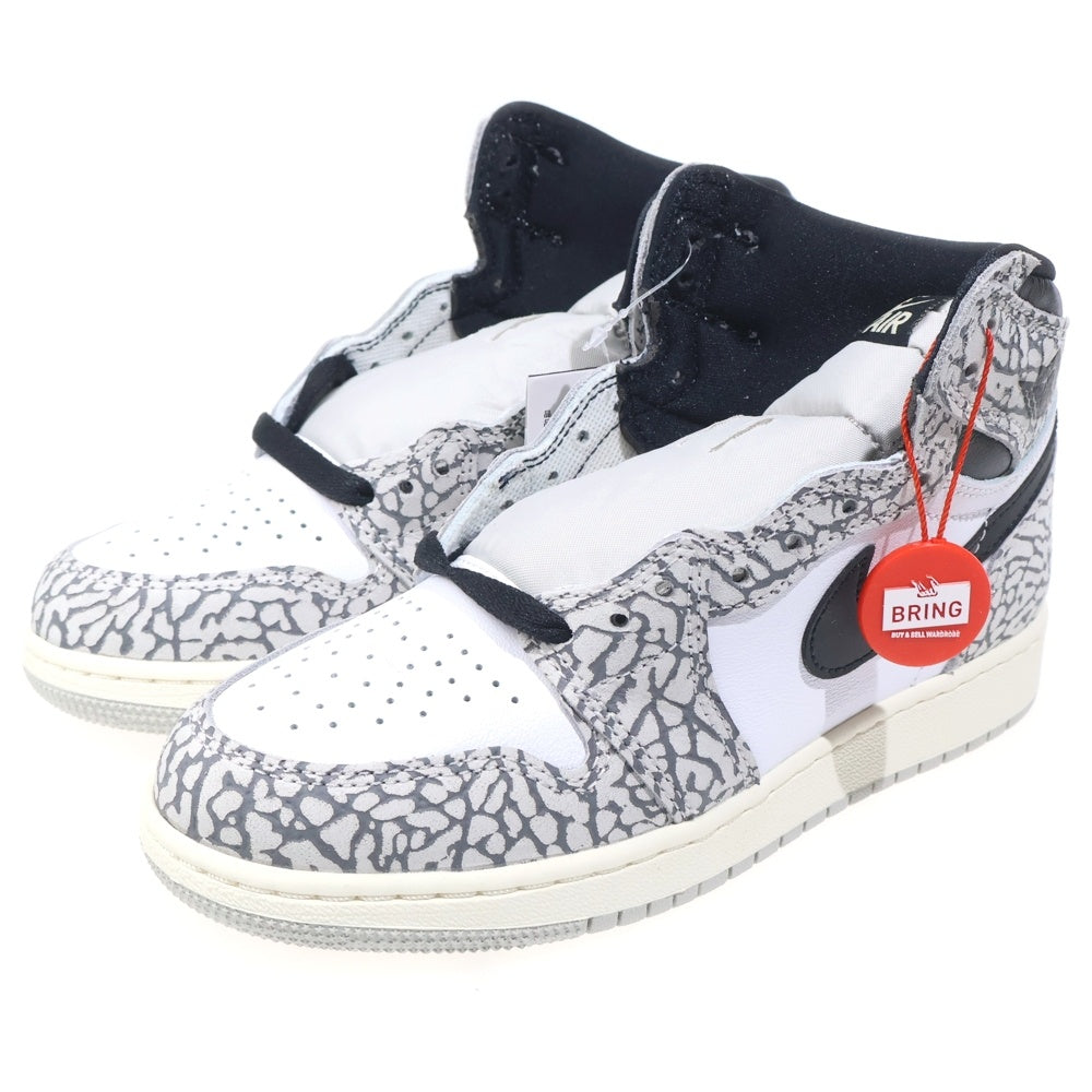 NIKE(ナイキ) GS AIR JORDAN 1 RETRO HIGH OG WHITE CEMENT エアジョーダン1ホワイトセメント ハイカットスニーカー レディース FD1437-052