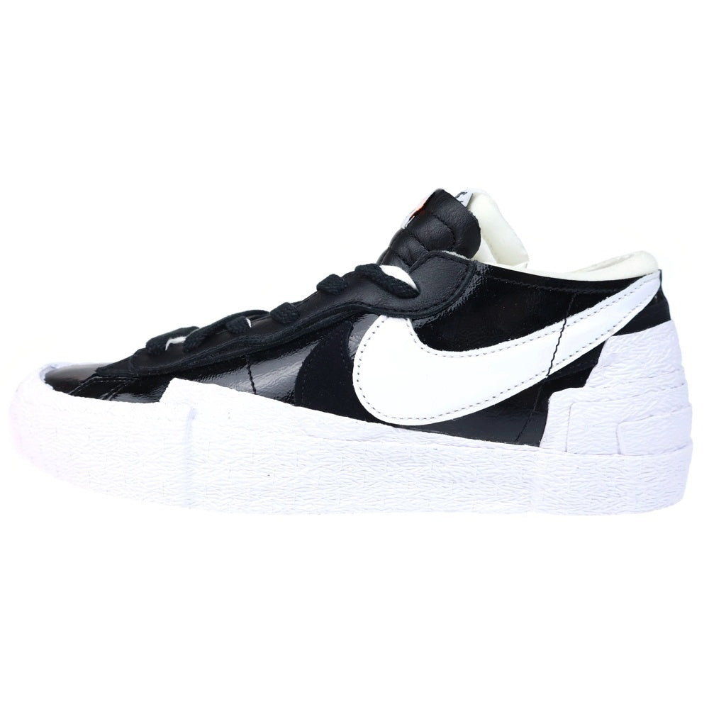 NIKE(ナイキ) ×SACAI Blazer Low Black Patent Leather サカイ ブレザー US9.5/27.5cm ローカットスニーカー ブラック