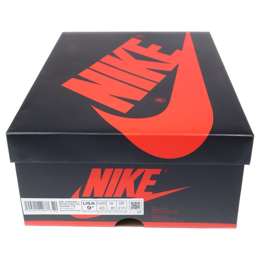 NIKE(ナイキ) Air Jordan 1 High OG Volt Gold エアジョーダン1 ボルトゴールド US9.5/27.5cm ハイカットスニーカー イエロー