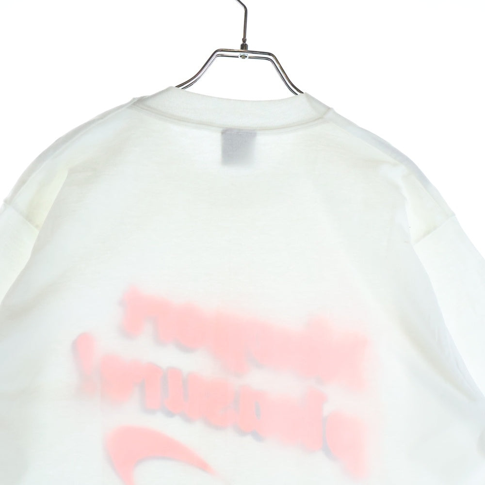 VINTAGE(ヴィンテージ) 90s NEWPORT PLEASURE オレンジ USA製 裾袖シングル クルーネックTシャツ ホワイト