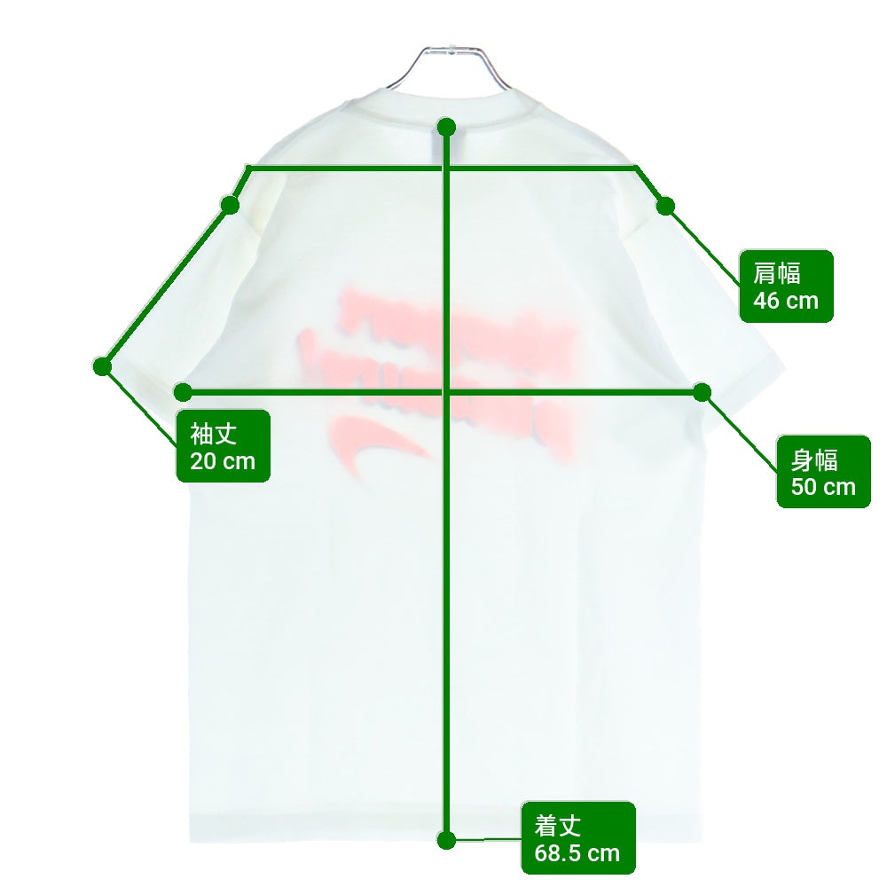 VINTAGE(ヴィンテージ) 90s NEWPORT PLEASURE オレンジ USA製 裾袖シングル クルーネックTシャツ ホワイト