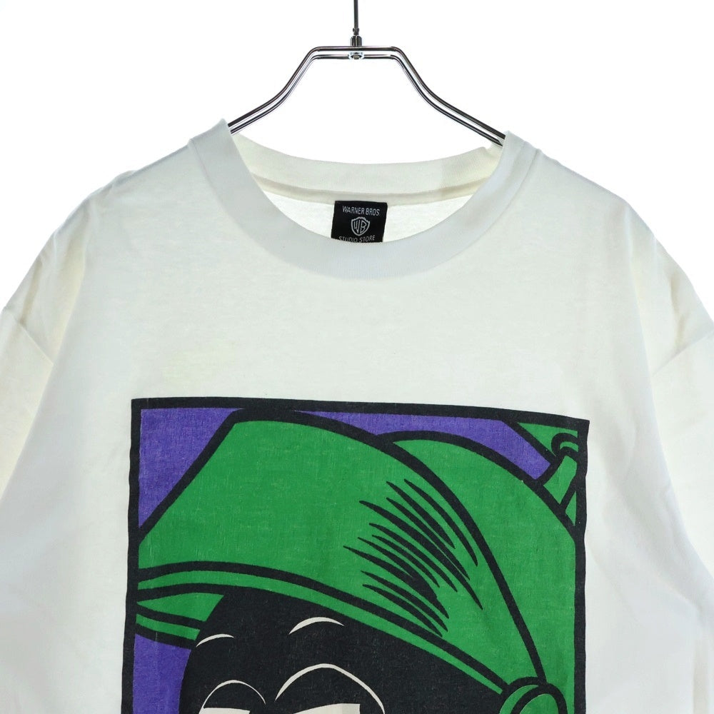 VINTAGE(ヴィンテージ) 90s LOONEY TUNES マーヴィン 裾袖シングル USA製 クルーネックTシャツ ホワイト