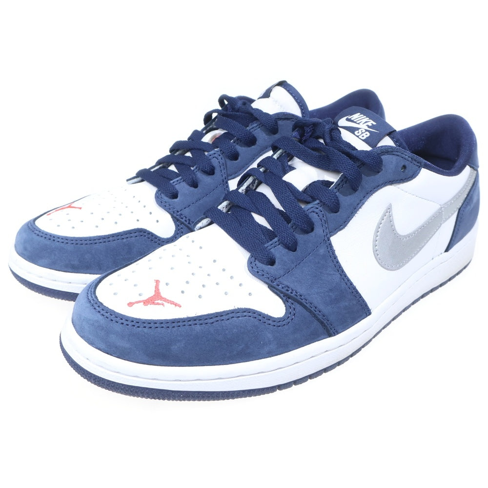 NIKE(ナイキ) SB AIR JORDAN 1 LOW QS CJ7891-400 エアジョーダン1 ローカットスニーカー ホワイト/ネイビー US10/28cm
