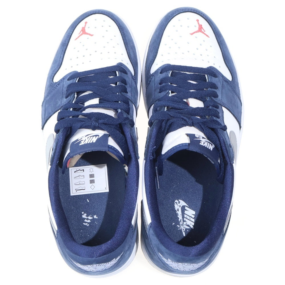 NIKE(ナイキ) SB AIR JORDAN 1 LOW QS CJ7891-400 エアジョーダン1 ローカットスニーカー ホワイト/ネイビー US10/28cm